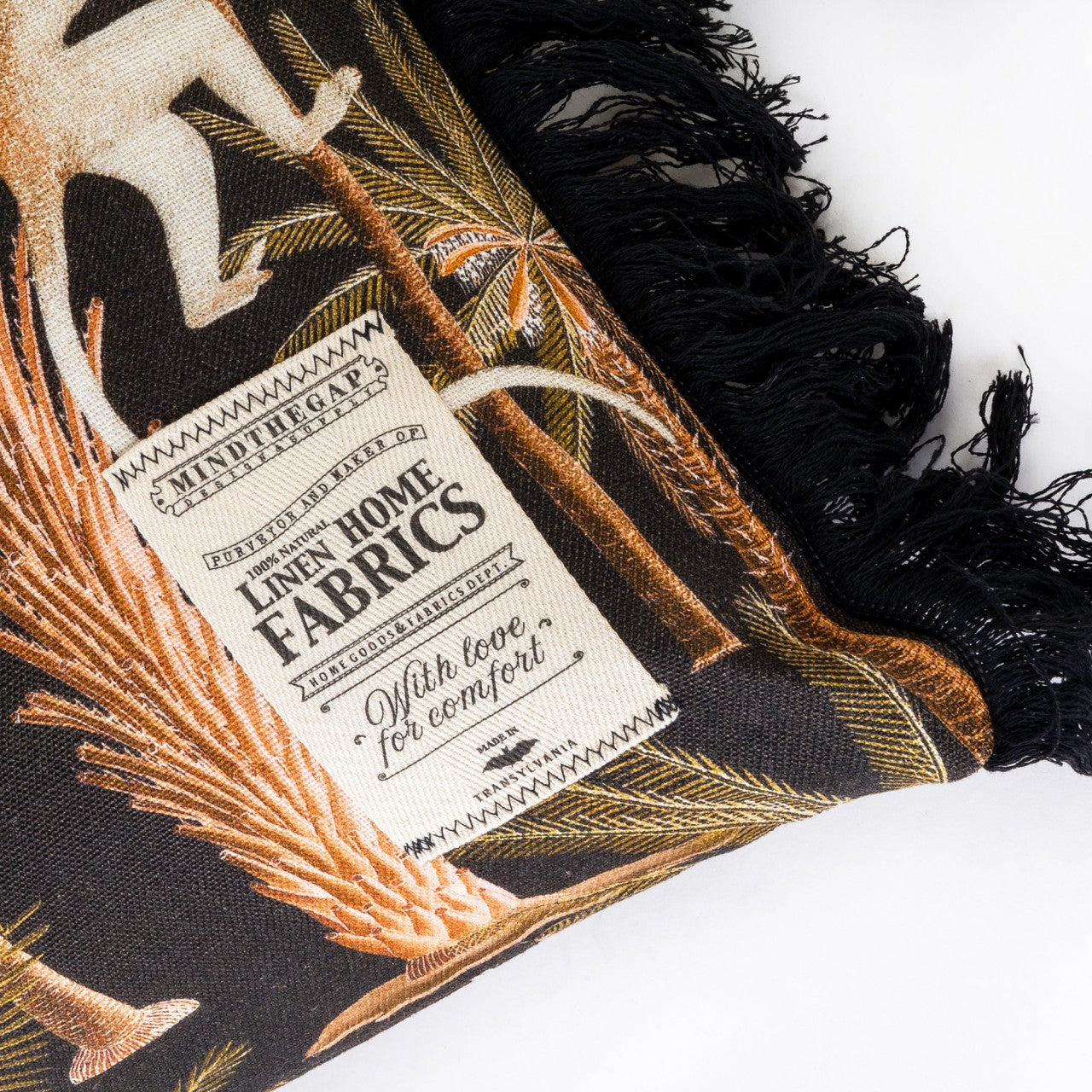 MIND THE GAP CUSHION | Barbados Anthracite 50cm x 50cm