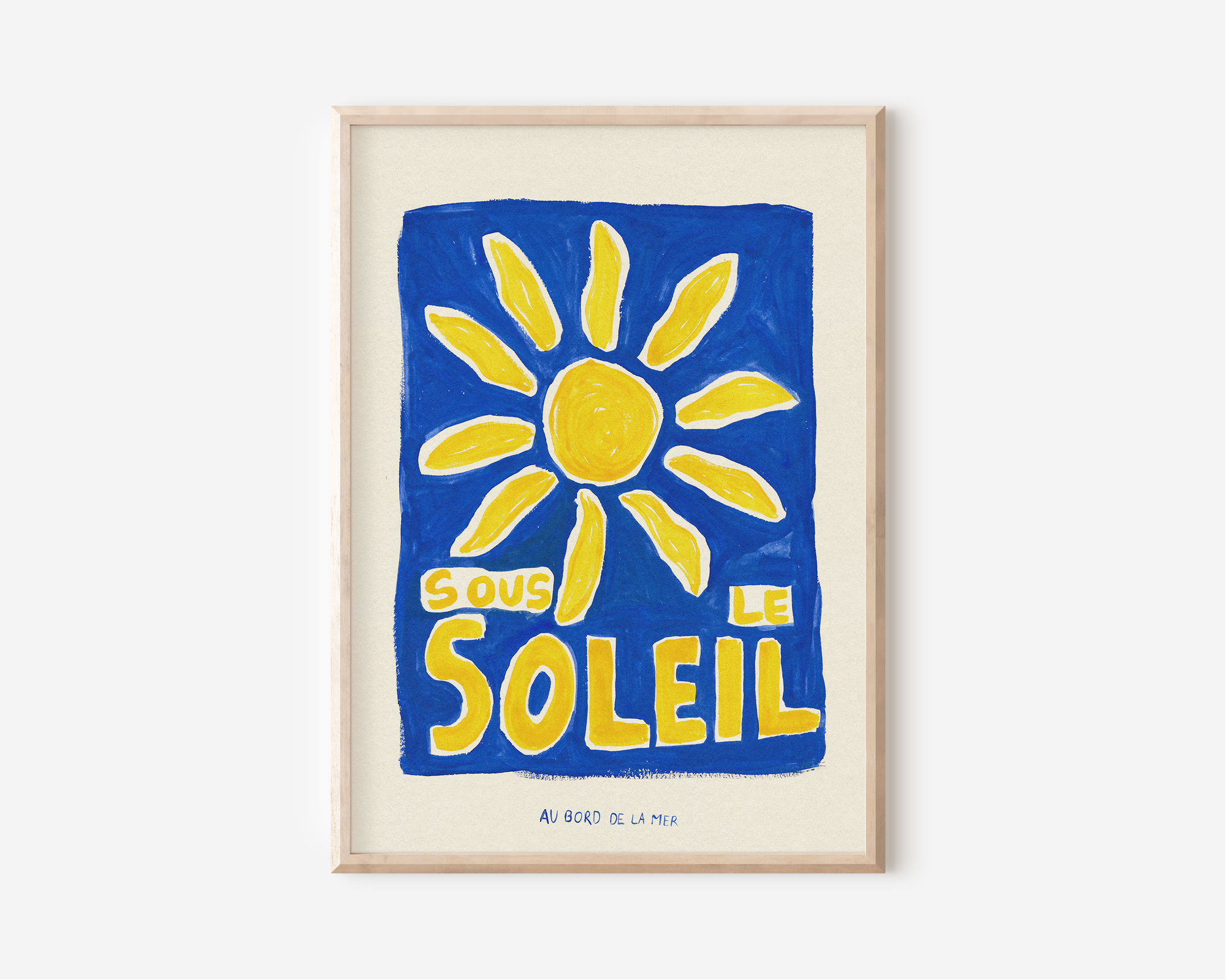 Sous Le Soleil' Hand Painted A3 Print