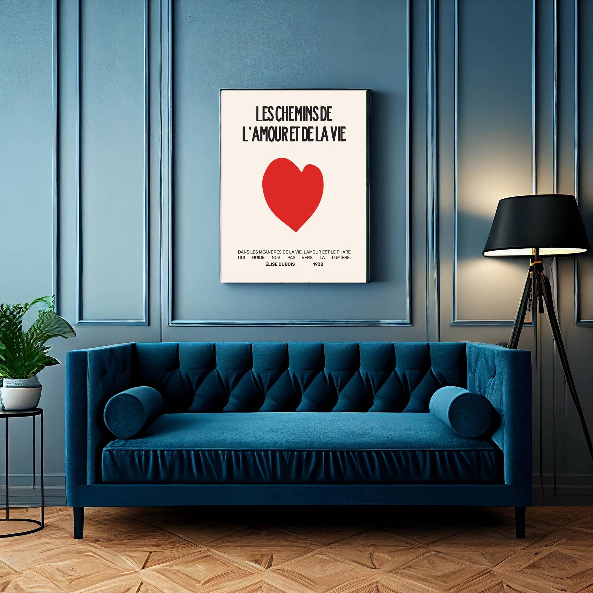 Vintage French Heart Art Print | A2