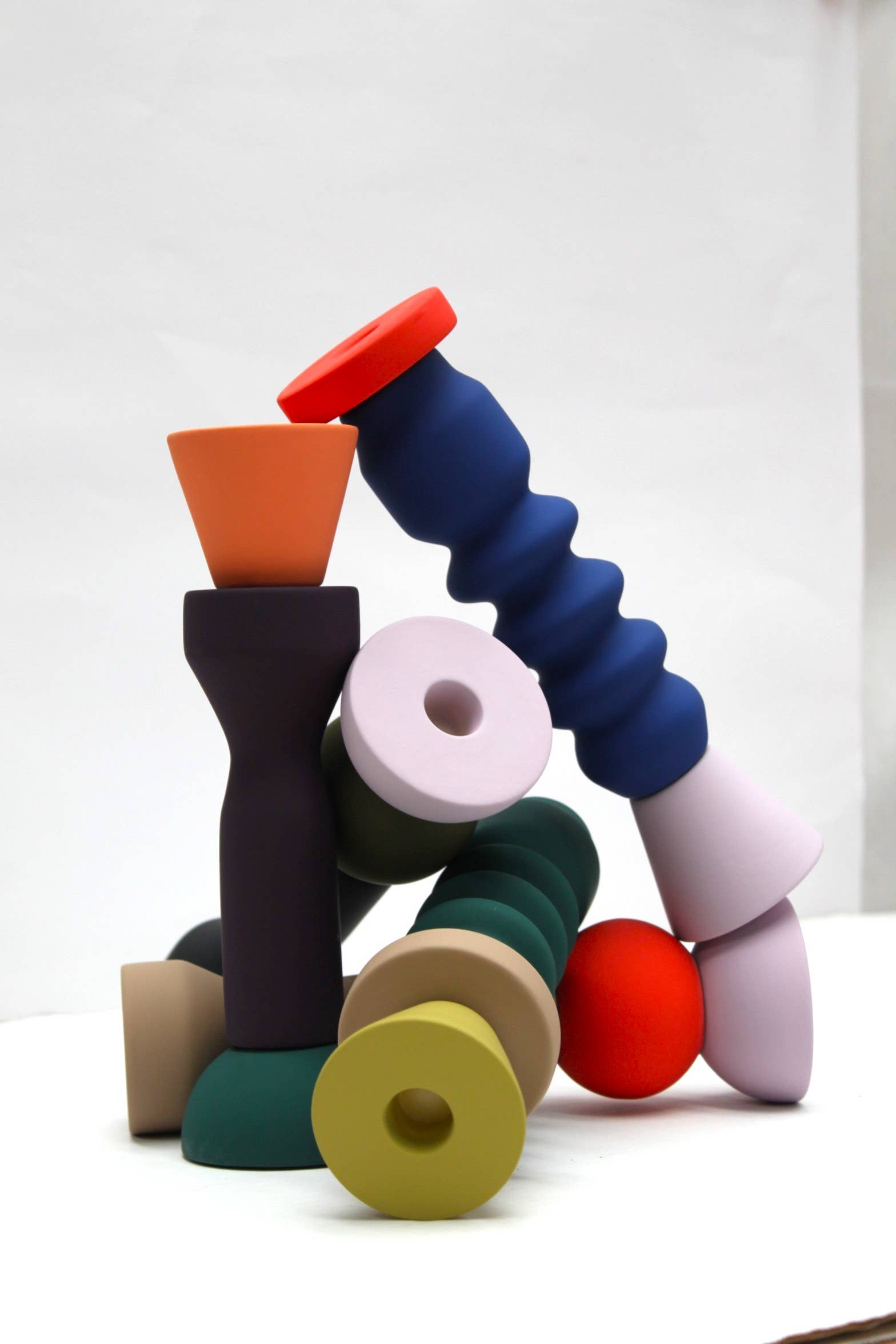 MÆGEN Stacks | Olive Tall Candlestick