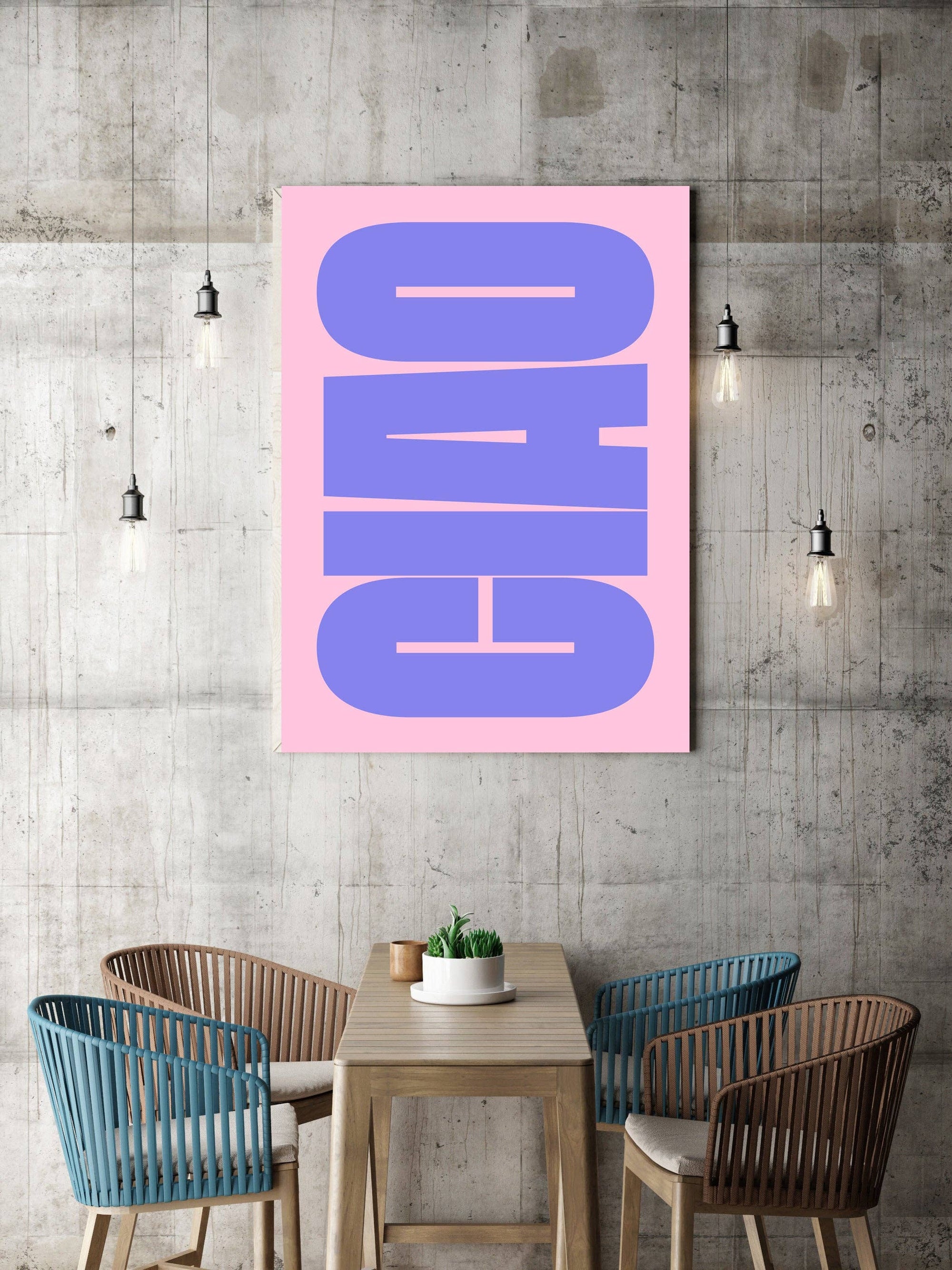Ciao' Typography A3 Print