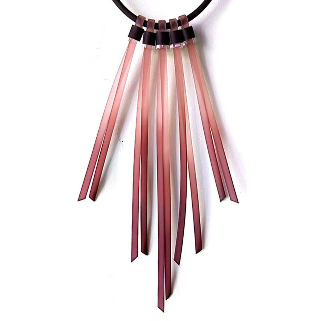 INFINITE LINE TENERIFE | Hand Tinted Rubber Necklace - Garnet Amarante