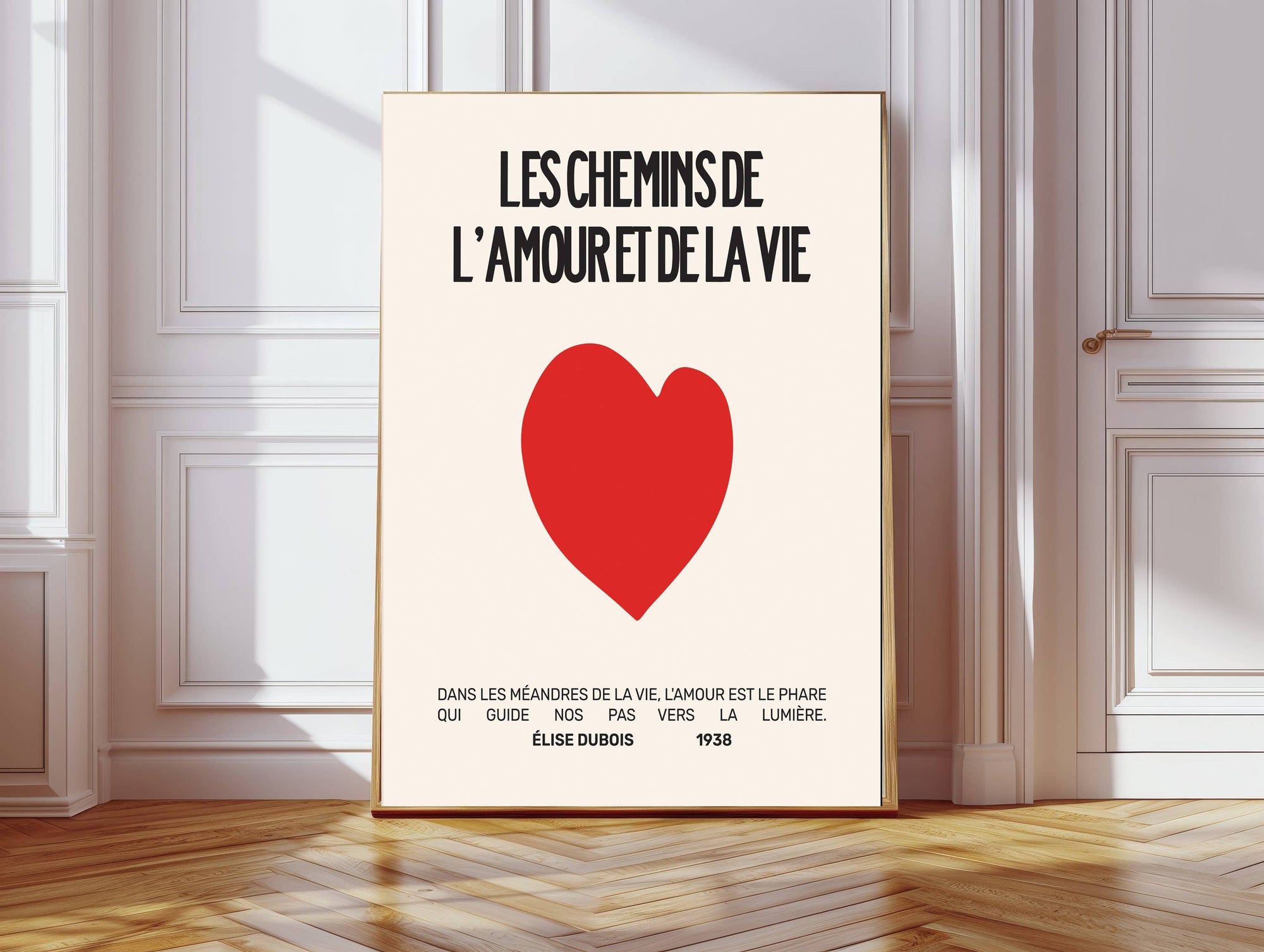 Vintage French Heart Art Print | A2