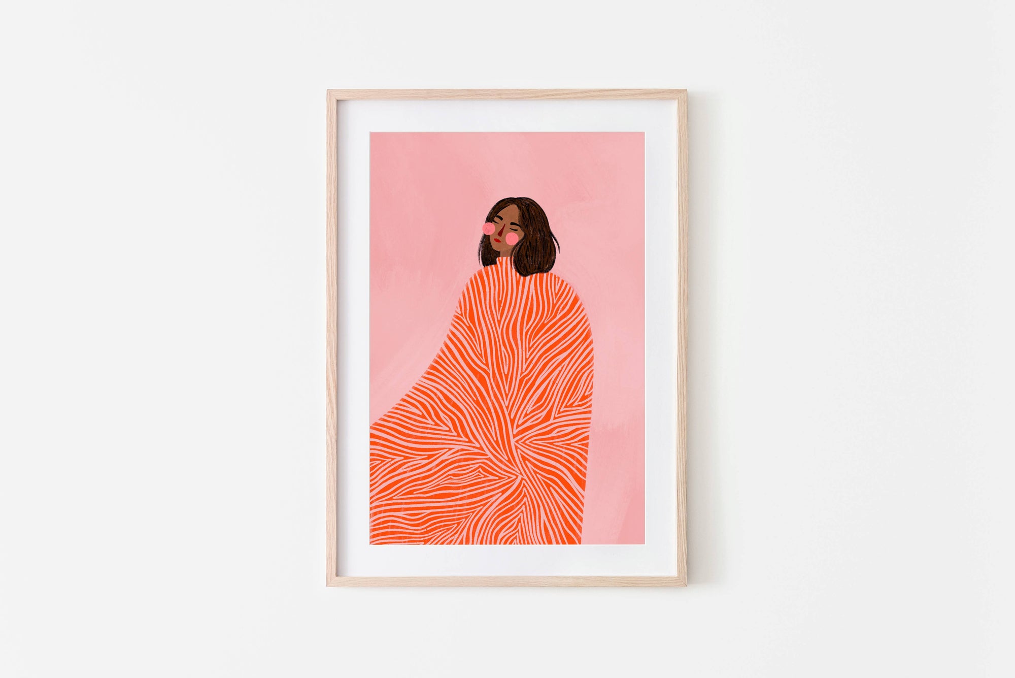 The Woman With The Swirls' A3 Art Print