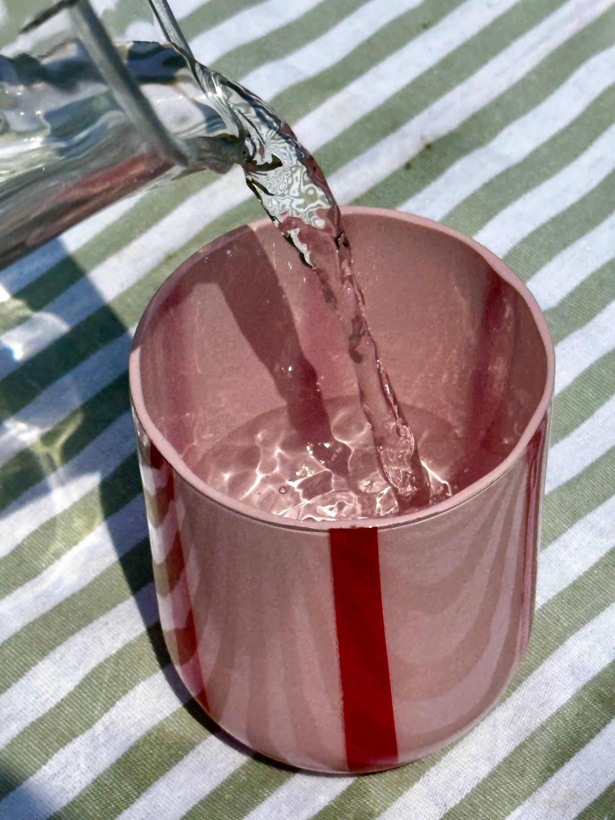 Atina Glassware | Pink & Red