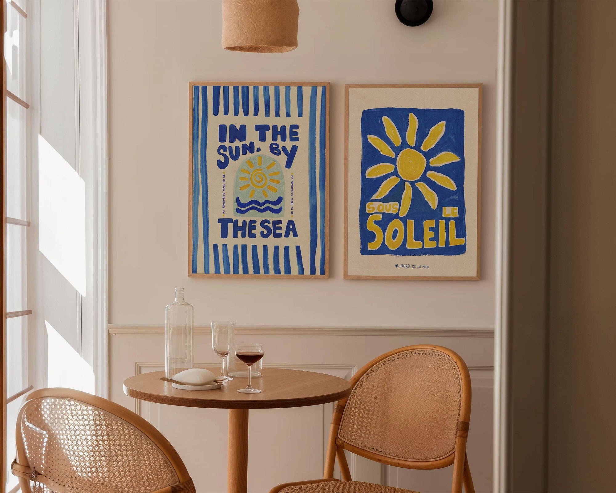 Sous Le Soleil' Hand Painted A3 Print