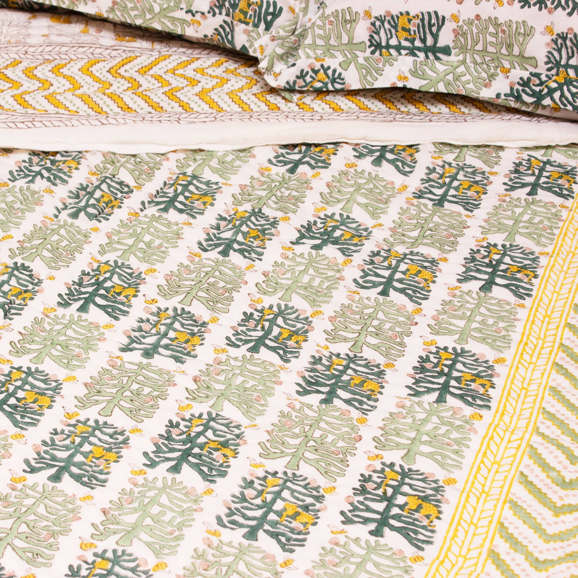 Indian Kantha Quilt 'Monkey Puzzle' | Double