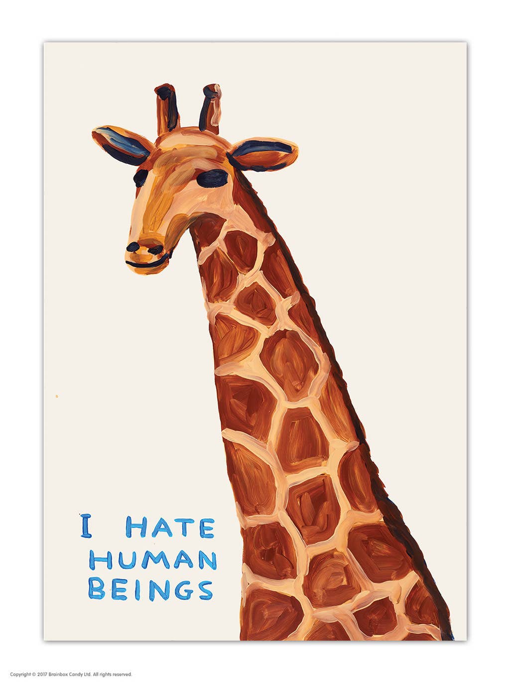 A6 Art Postcard By David Shrigley | Hate Human Beings