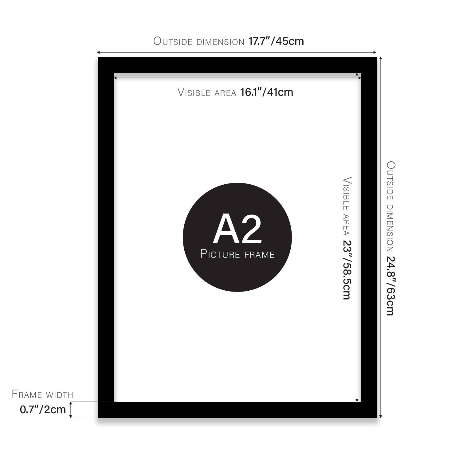 Black A2 Picture Frame