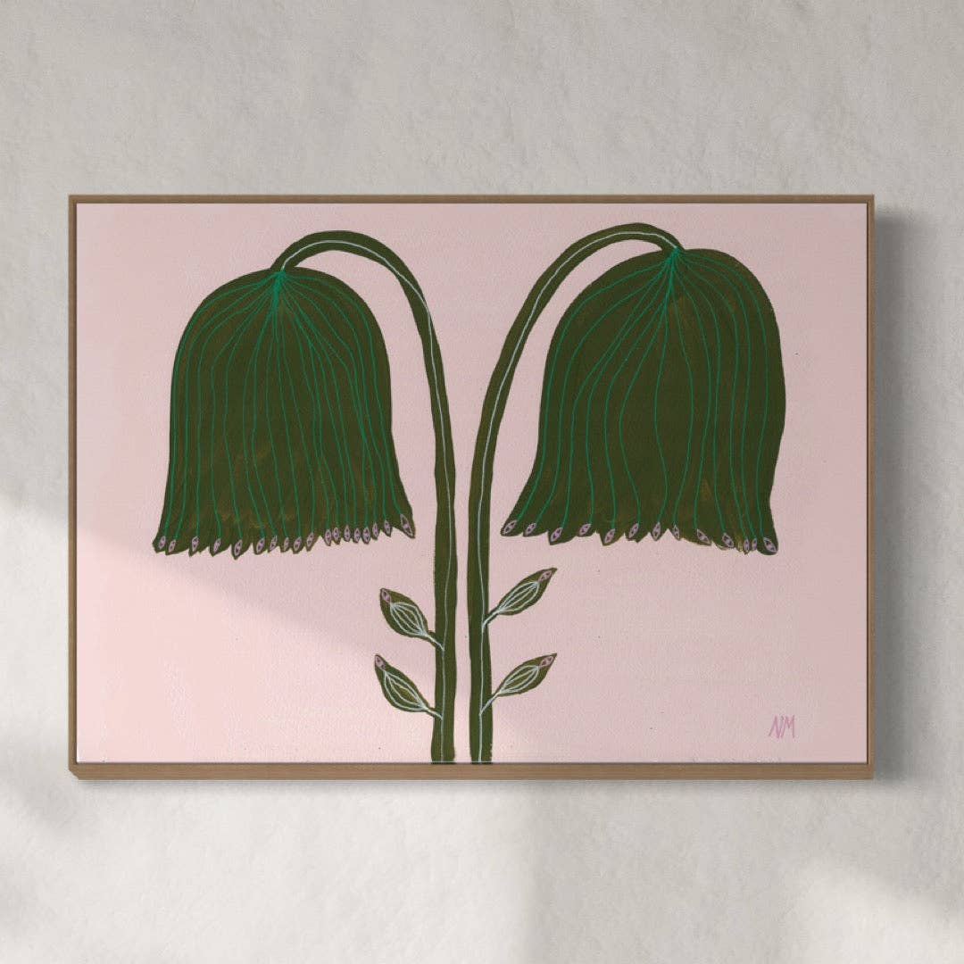Two Green Flowers by Nancy McKie | A3 Prin