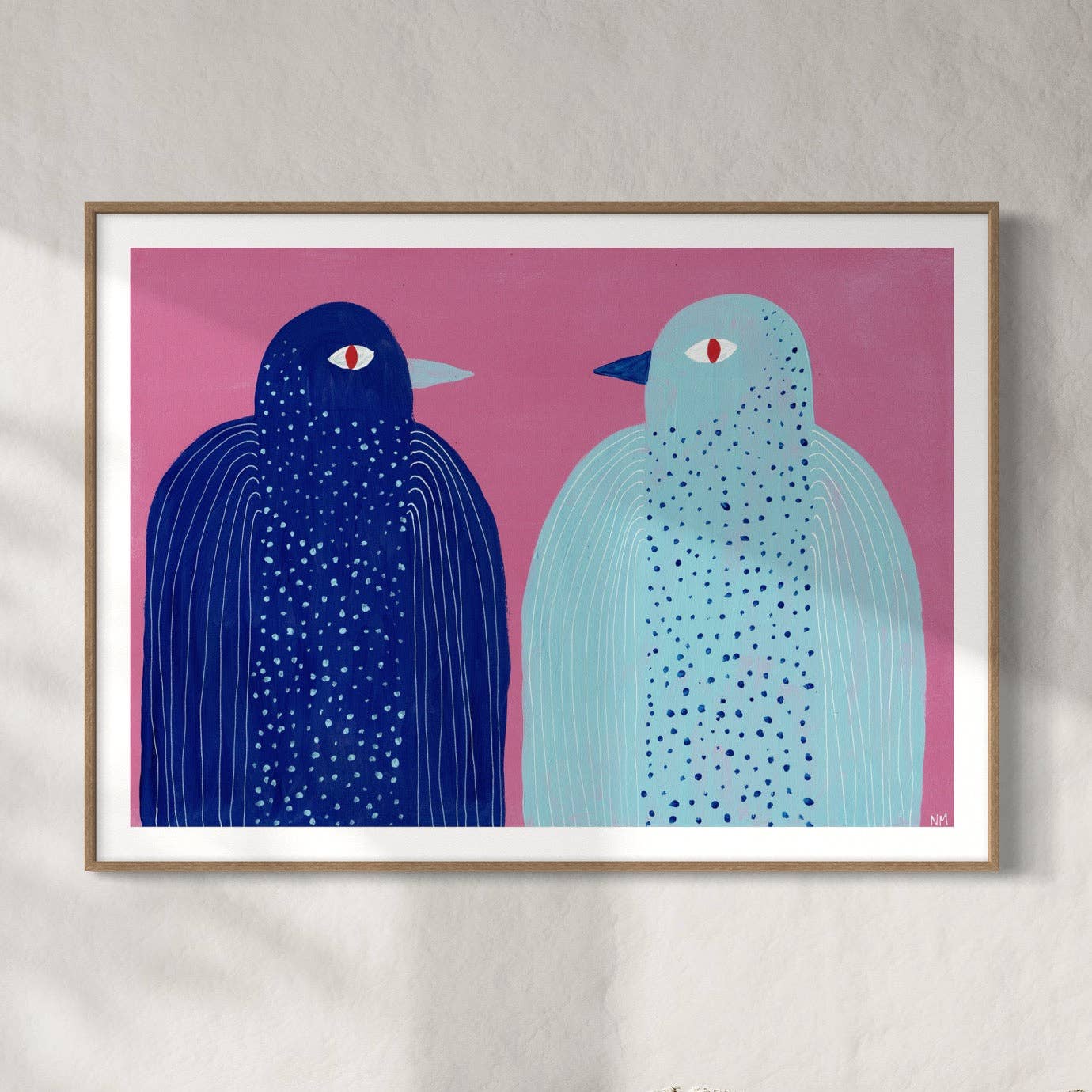 Blue Birds by Nancy McKie | A3 Print