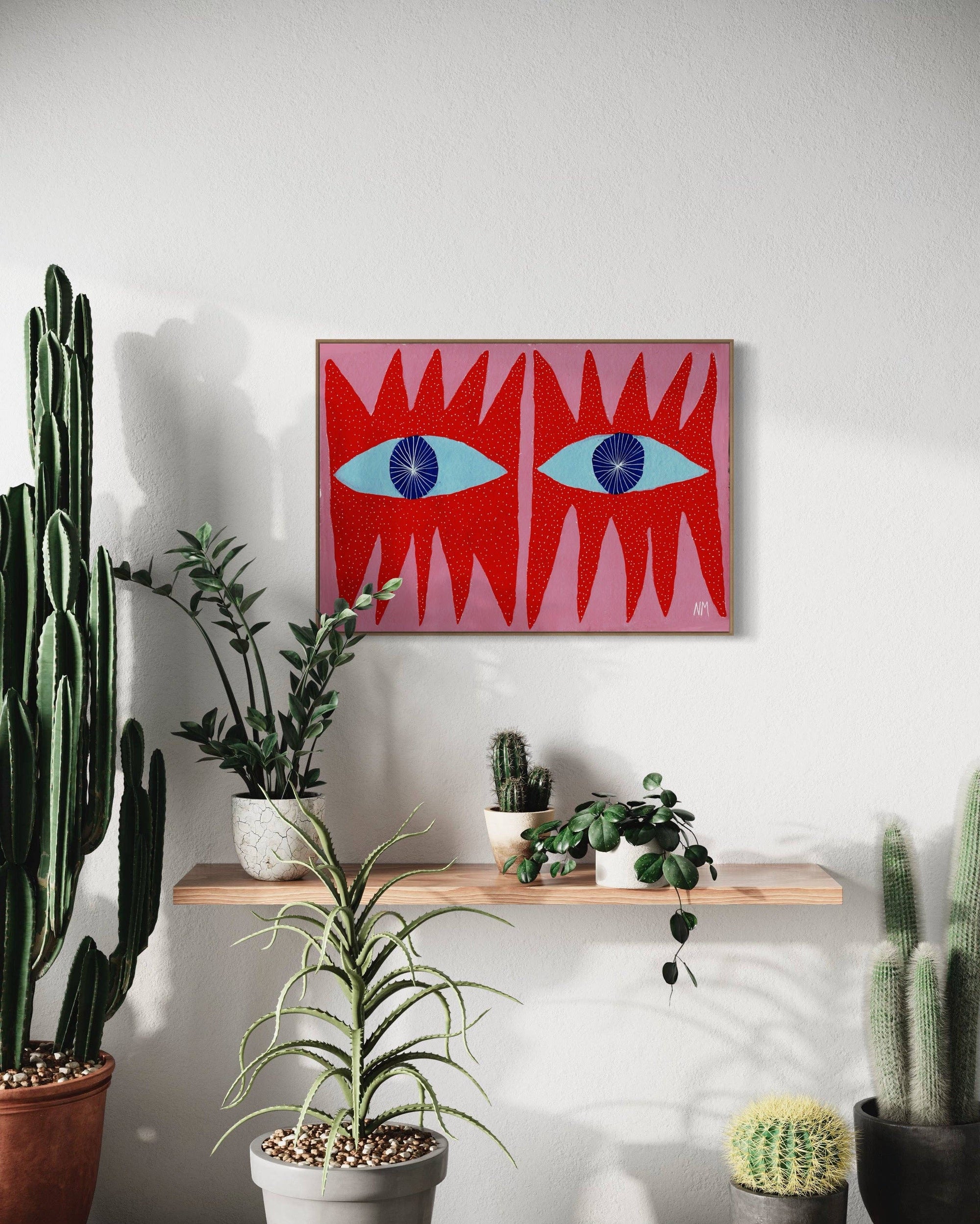 Red Eyes by Nancy McKie | A3 Print