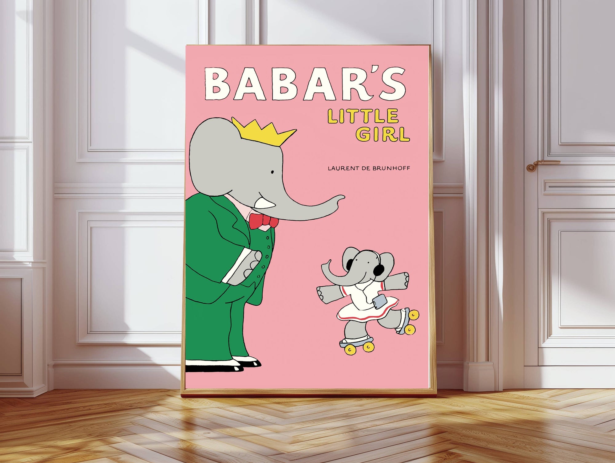 Babar Little Girl Nursery Art Print | A4