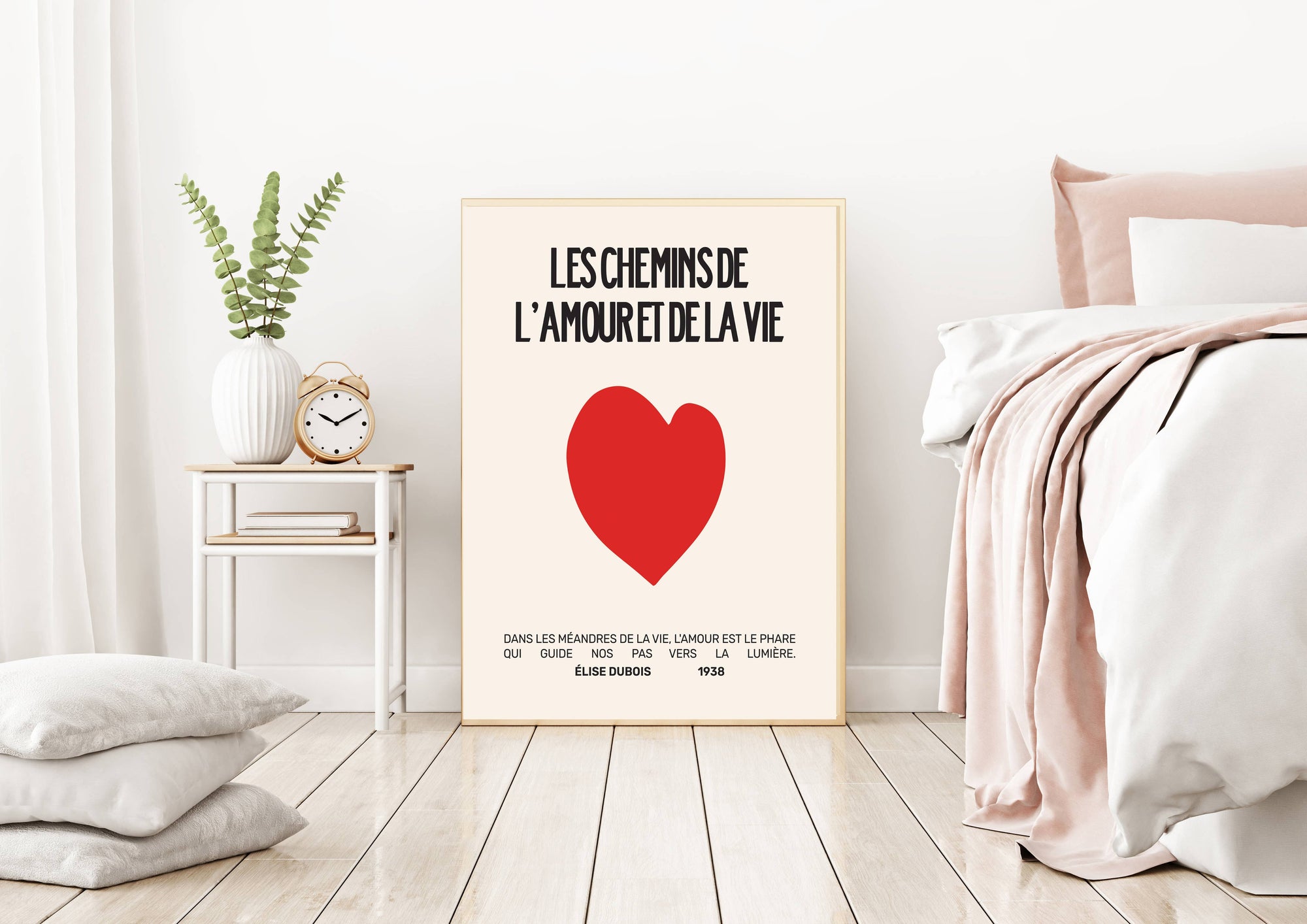 Vintage French Heart Art Print | A2