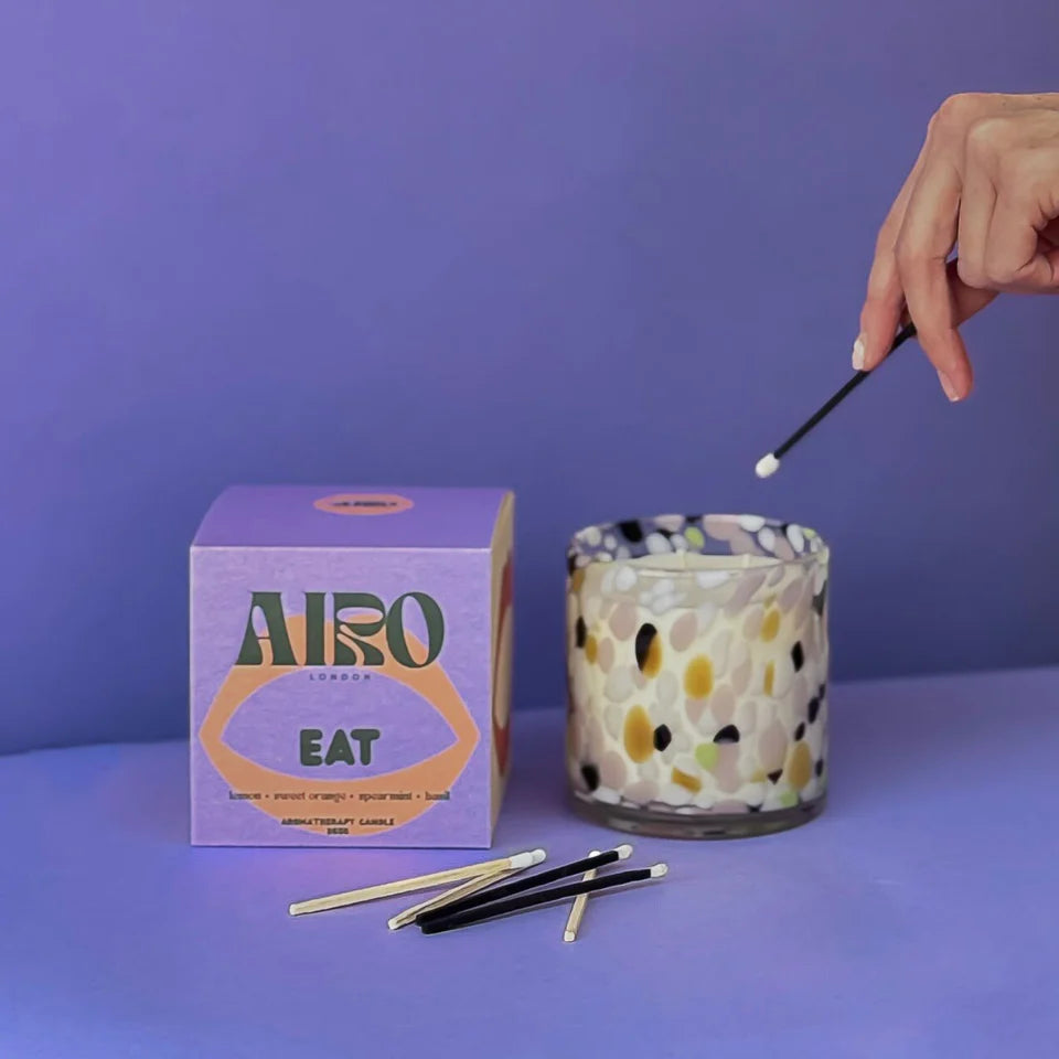 EAT Candle and Glass Set