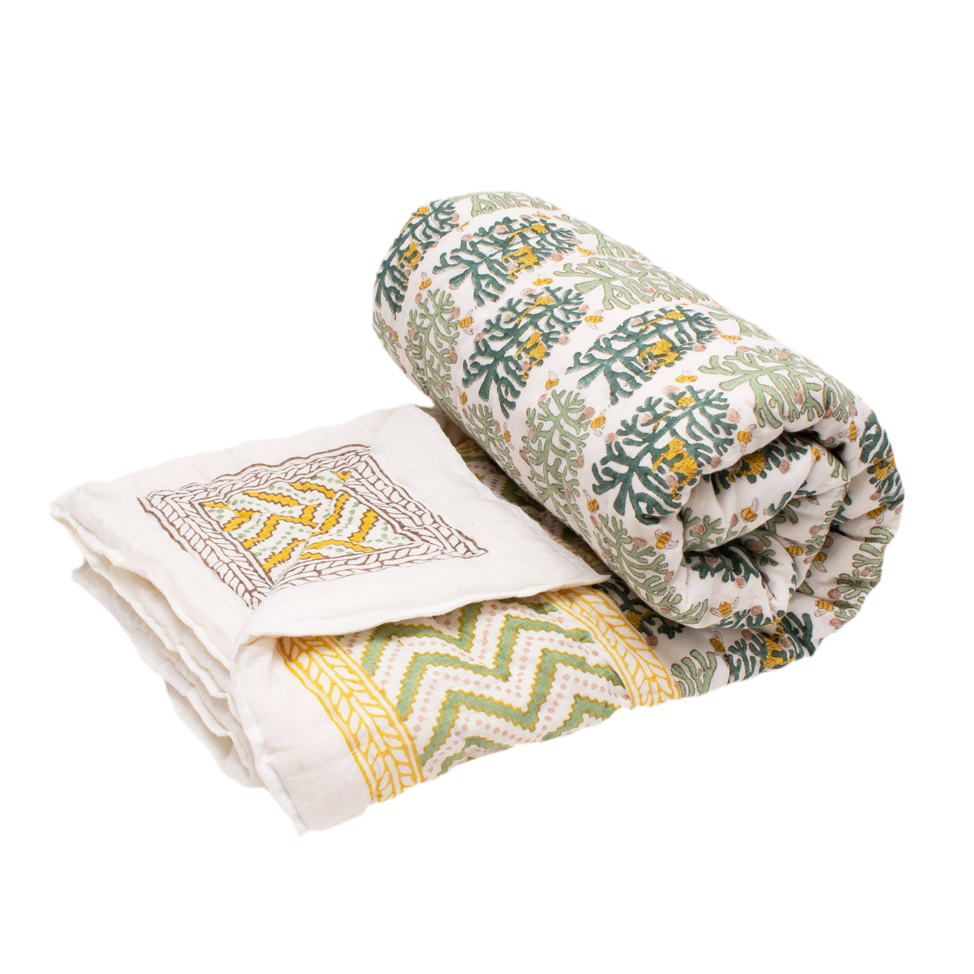 Indian Kantha Quilt 'Monkey Puzzle' | Double