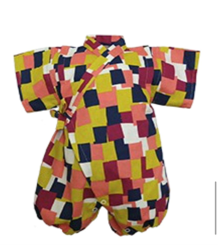 Baby Kimono | Colour Blocks Yellow