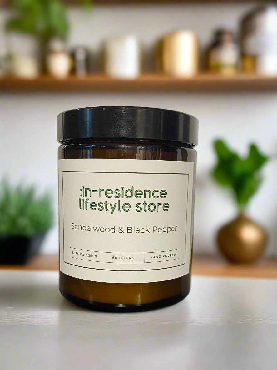 SANDALWOOD & BLACK PEPPER | Hand-Poured Scented Candle