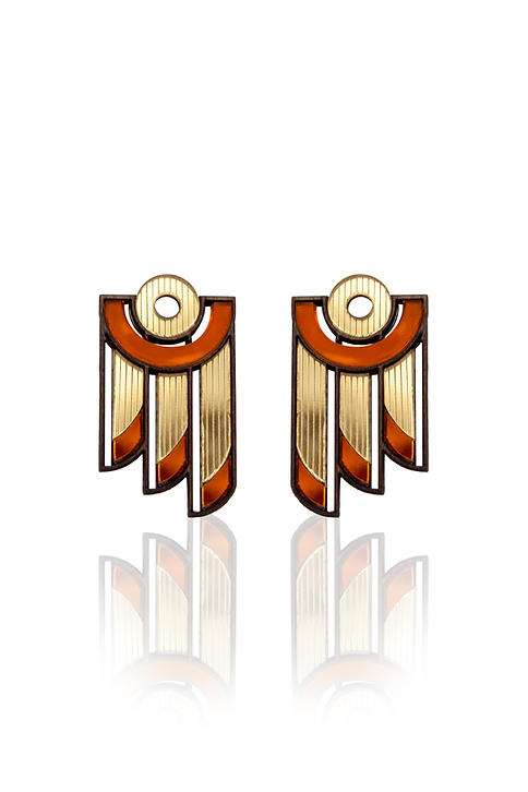 Balcony Earrings | Orange