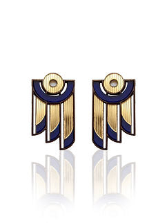 Balcony Earrings | Navy