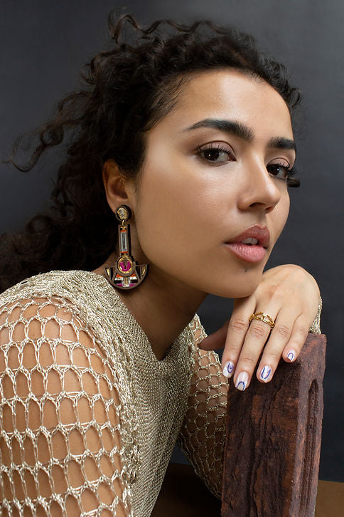 Saya Earrings | Dragon Fruit