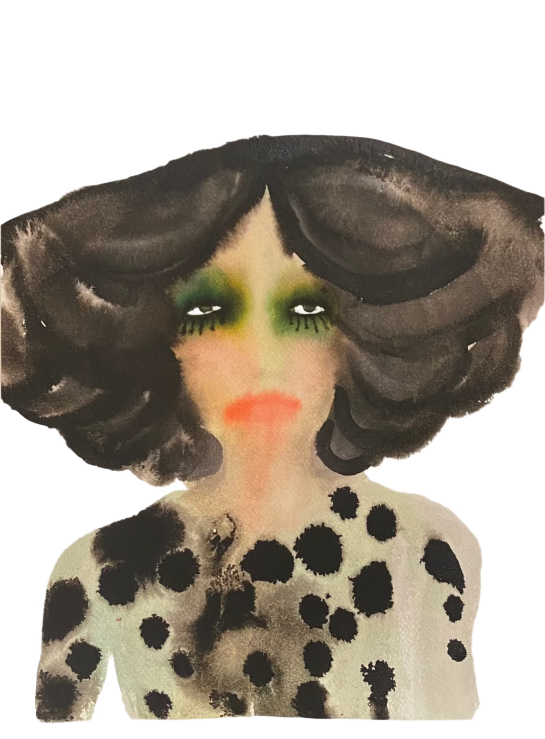 Inky Faces Print | Cordelia