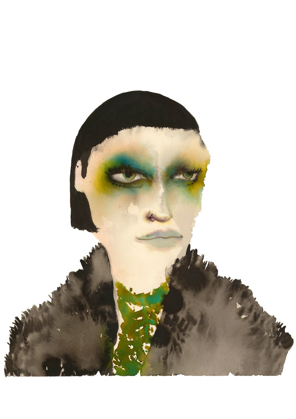 Inky Faces Print | Magda