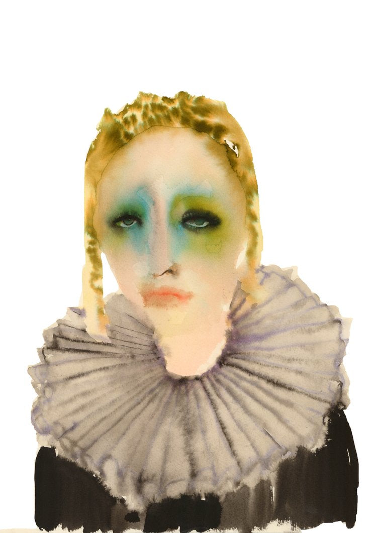 Inky Faces Print | Luna