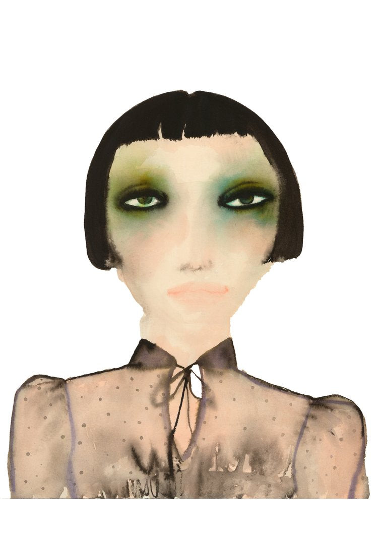 Inky Faces Print | Cicely