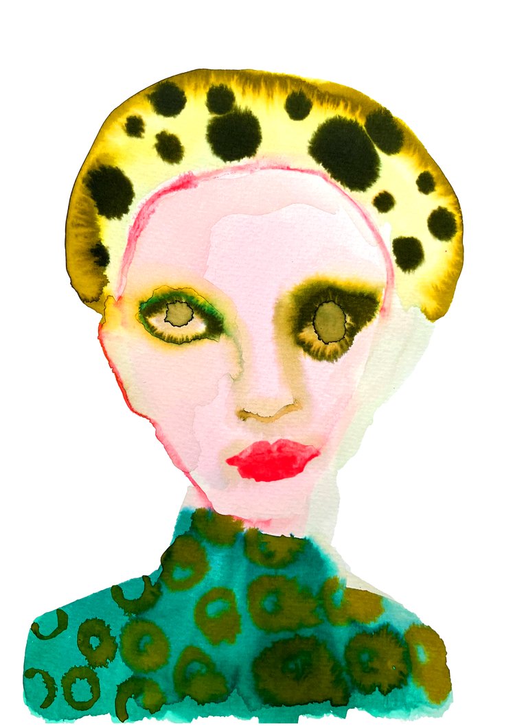 Inky Faces Print | Sylvie