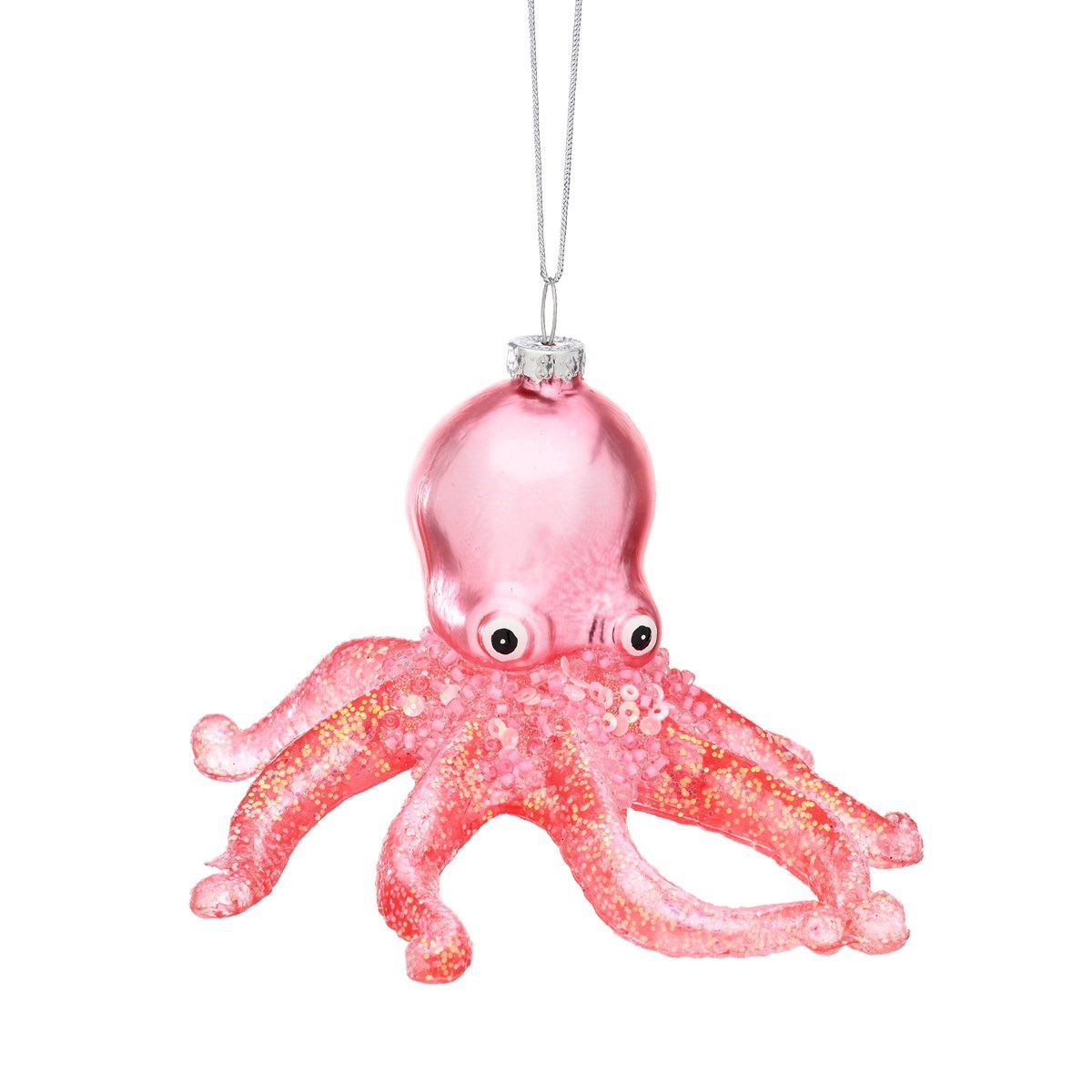 Pink Octopus Christmas Bauble