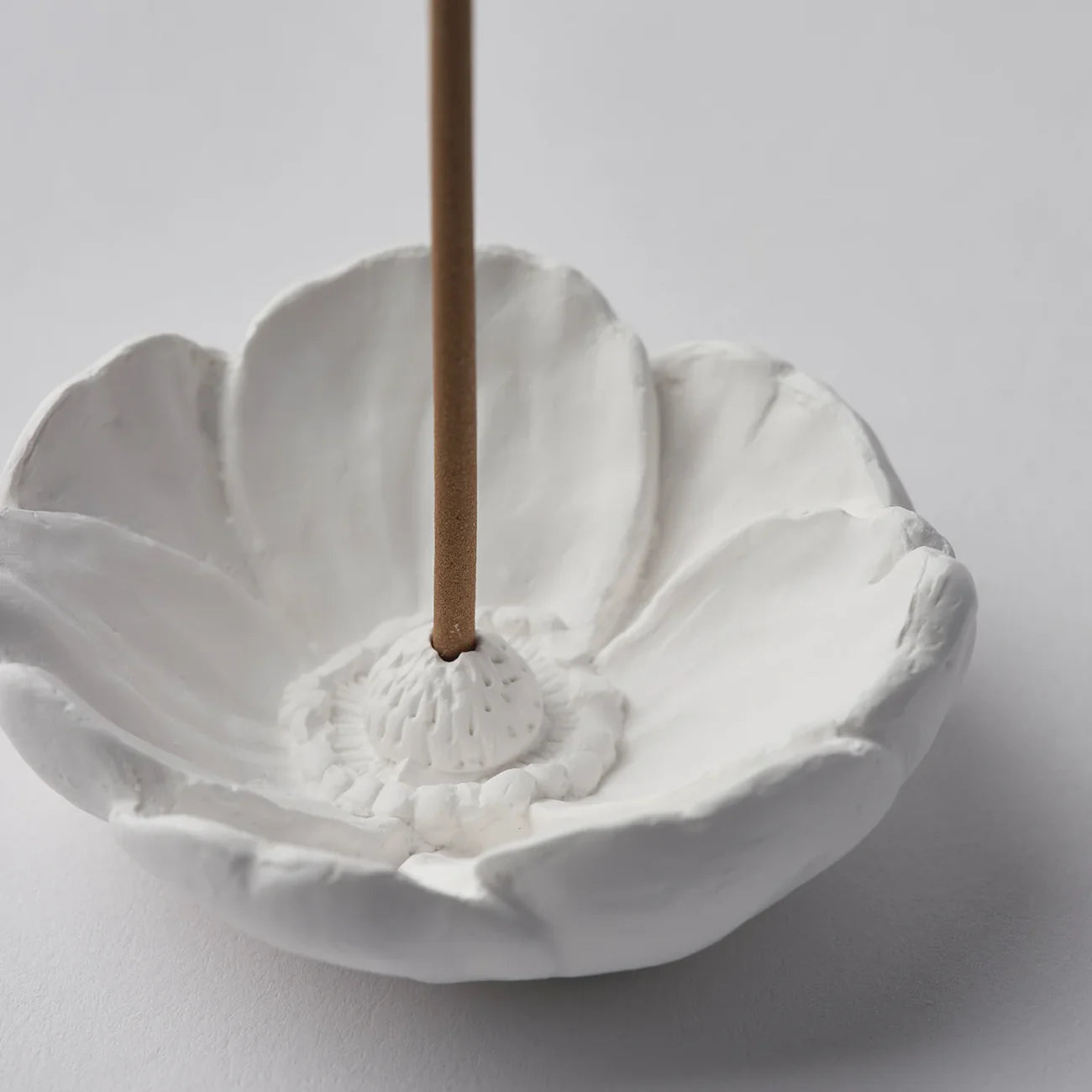 Plaster Incense Holder | Anemone Flower