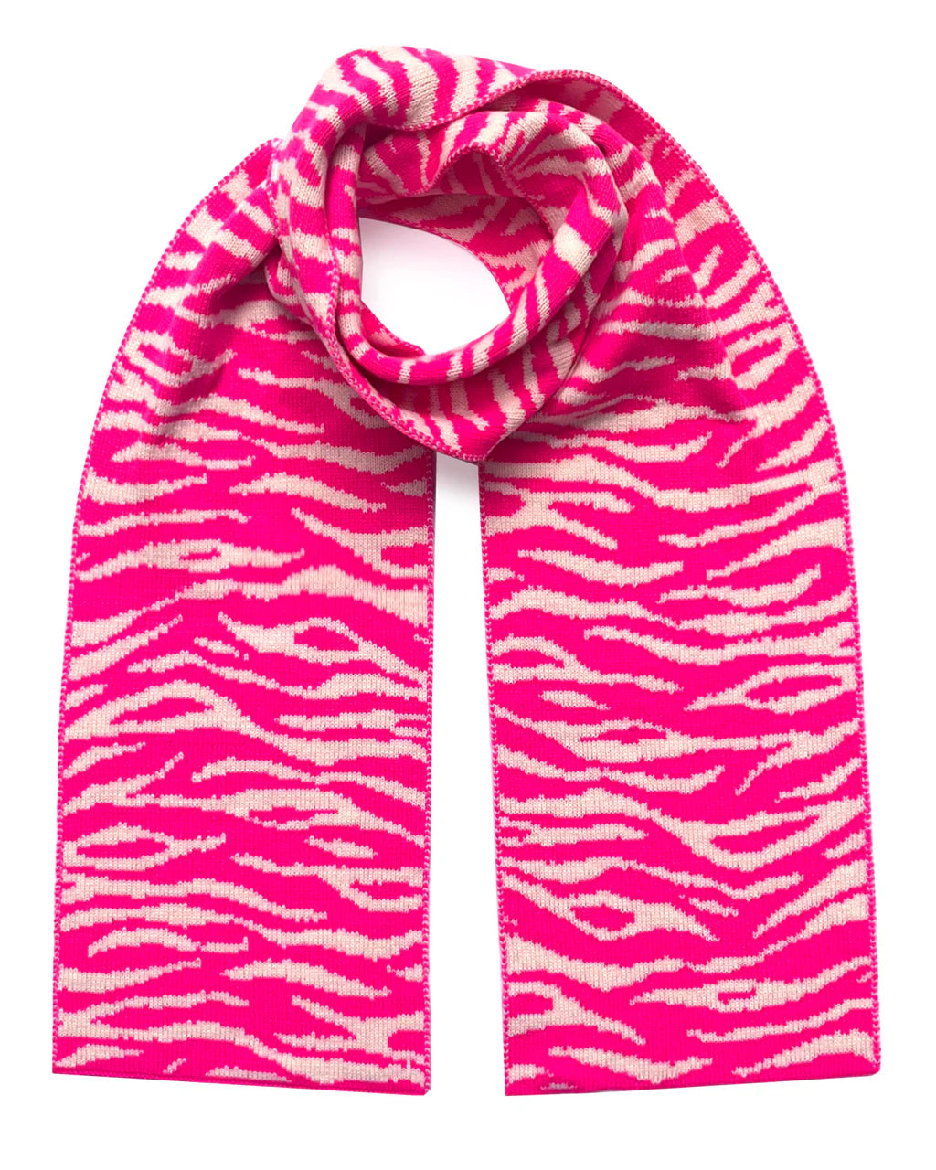 INGMARSON | Tiger Neon Pink Wool & Cashmere Scarf