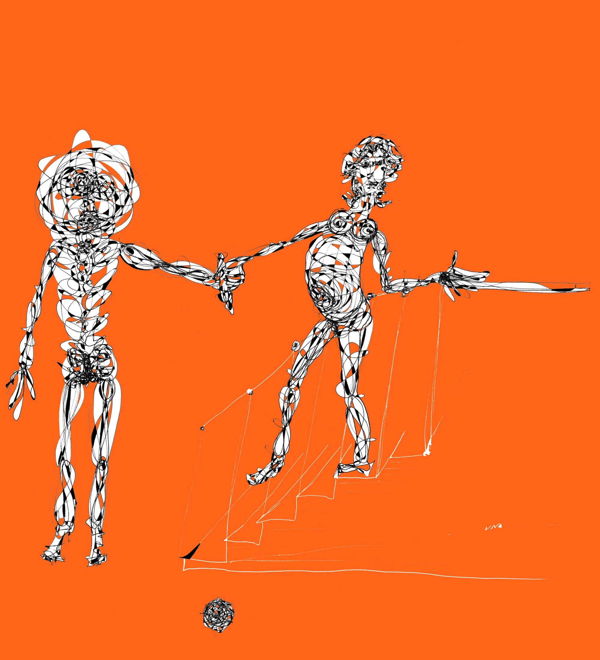 Elena Cecchinato | 'Holding' framed & signed limited edition print