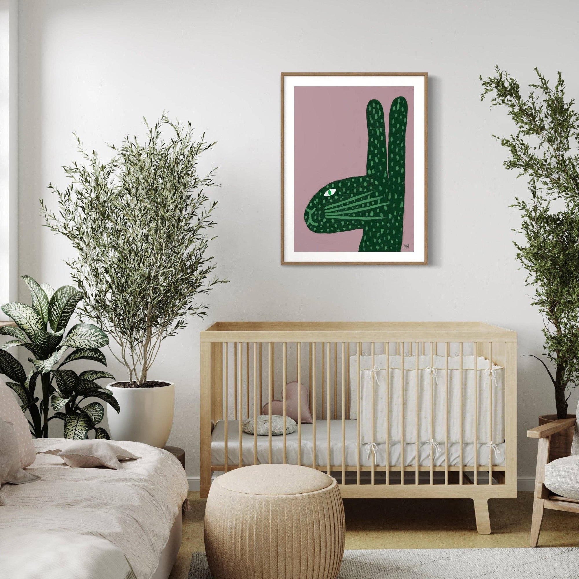 Green Rabbit by Nancy McKie | A3 Print