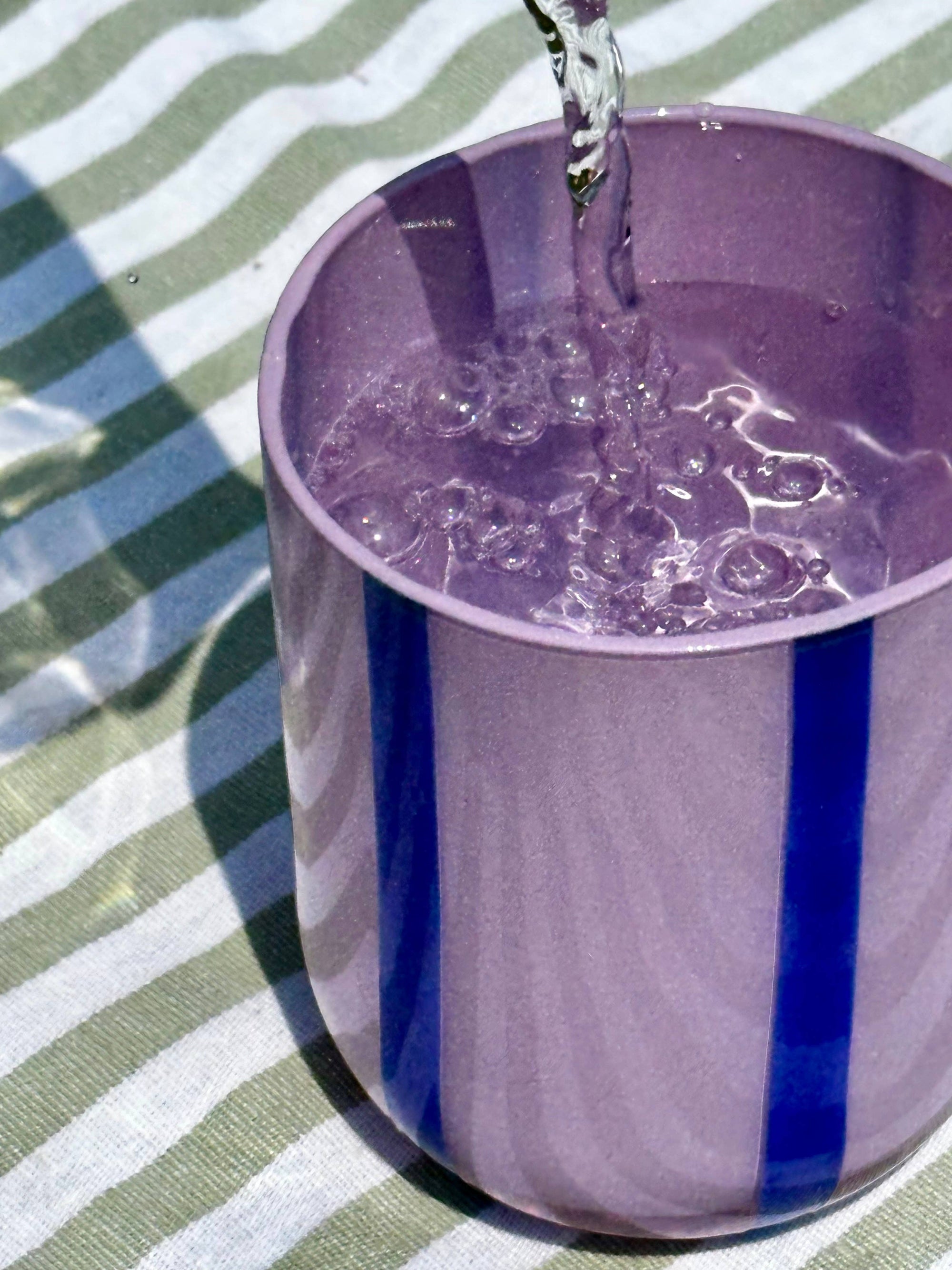 Atina Glassware | Lilac & Navy