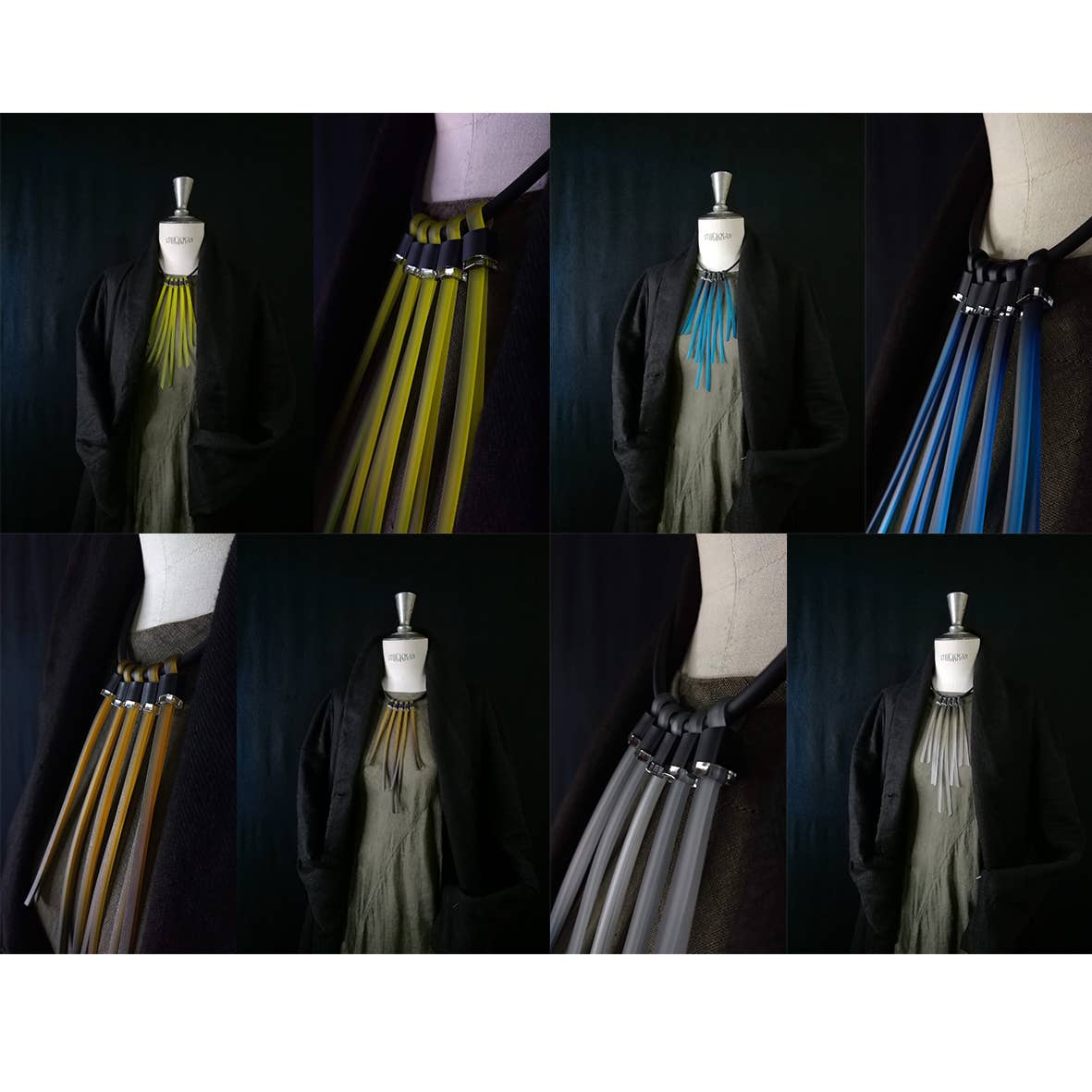 INFINITE LINE TENERIFE | Hand Tinted Rubber Necklace - Garnet Amarante