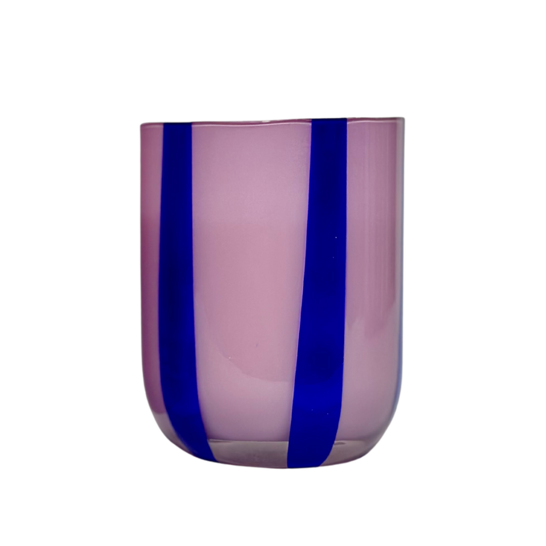 Atina Glassware | Lilac & Navy