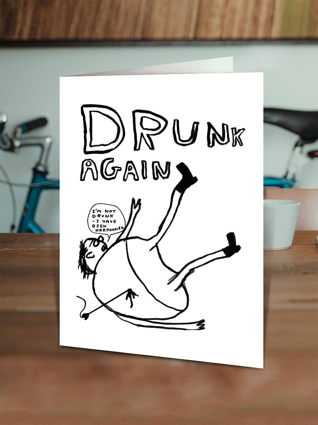 David Shrigley | 'Drunk Again' Greetings Card