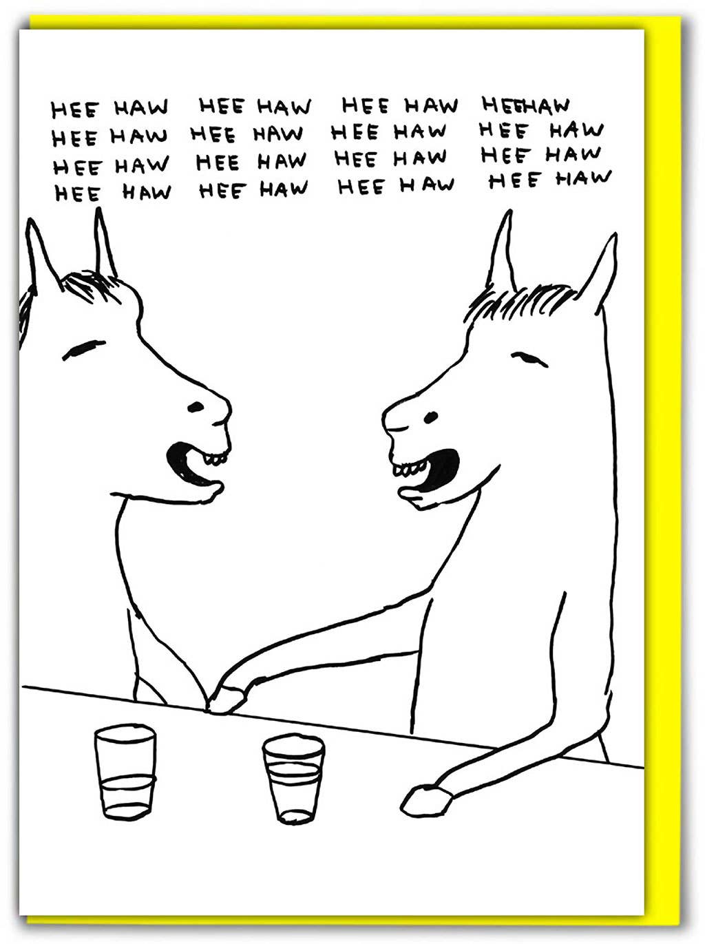 David Shrigley | 'HeeHaw' Greeting Card