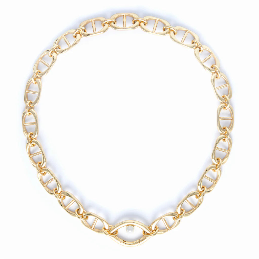 Eye Opener Capsule Link Necklace | 18ct Gold-Plated Sterling Silver