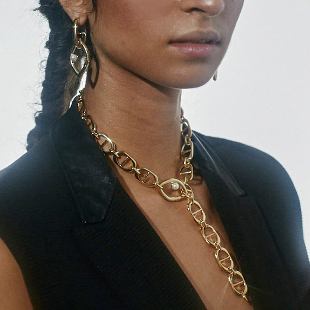 Eye Opener Capsule Link Necklace | 18ct Gold-Plated Sterling Silver