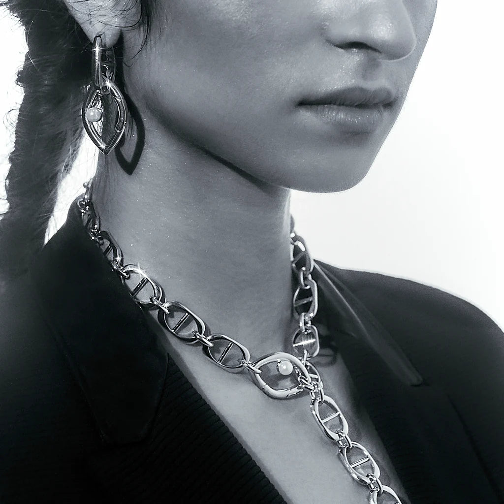 Eye Opener Earrings | Silver & Pearl