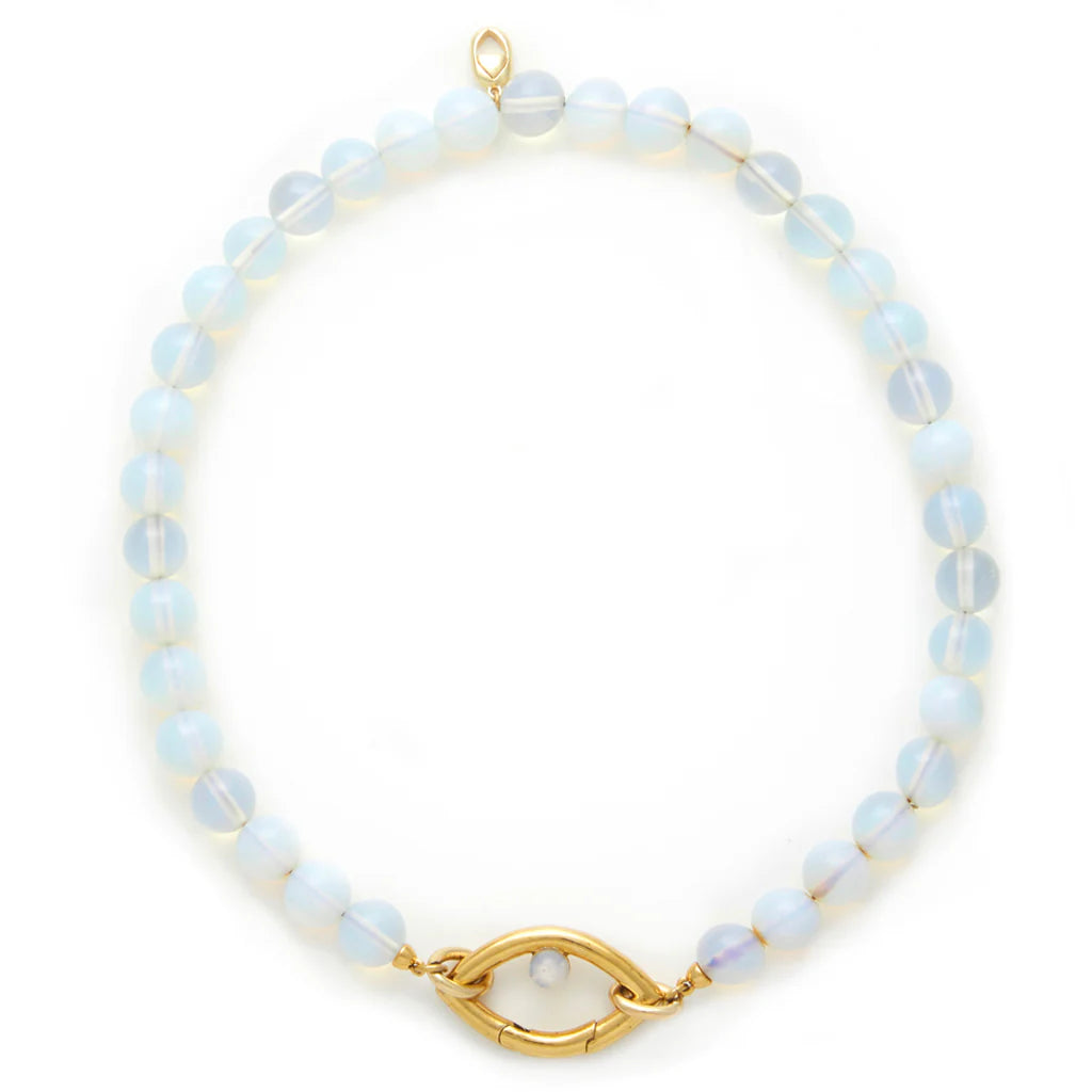 Eye Opener Opalite Necklace | Gold
