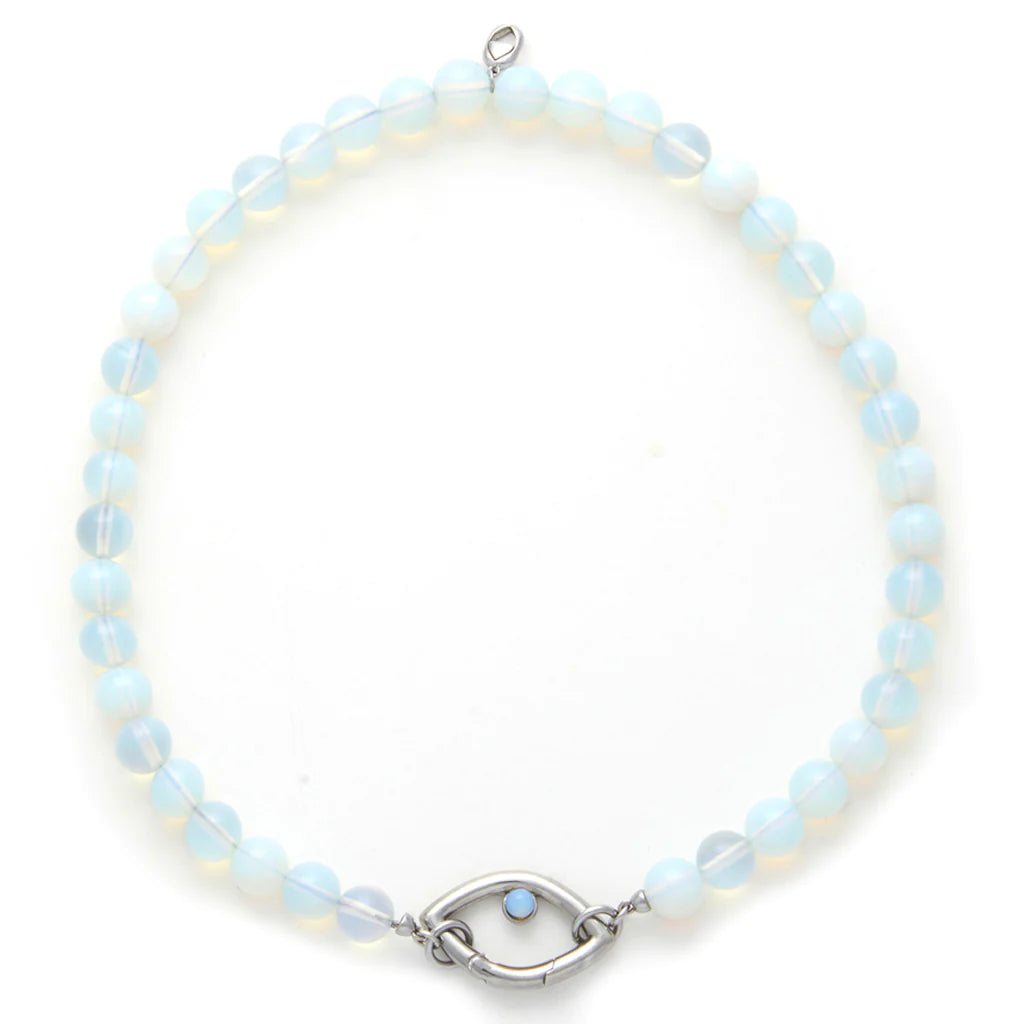 Eye Opener Opalite Necklace | Silver