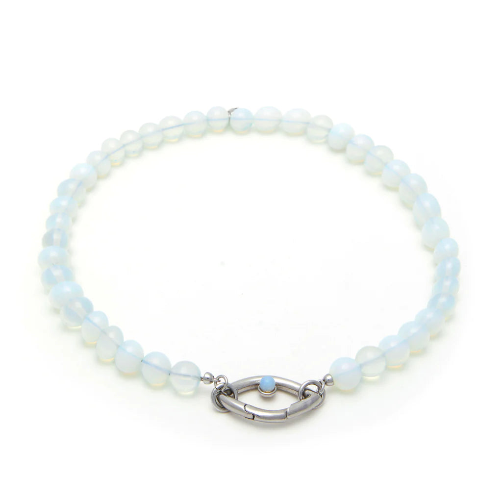 Eye Opener Opalite Necklace | Silver