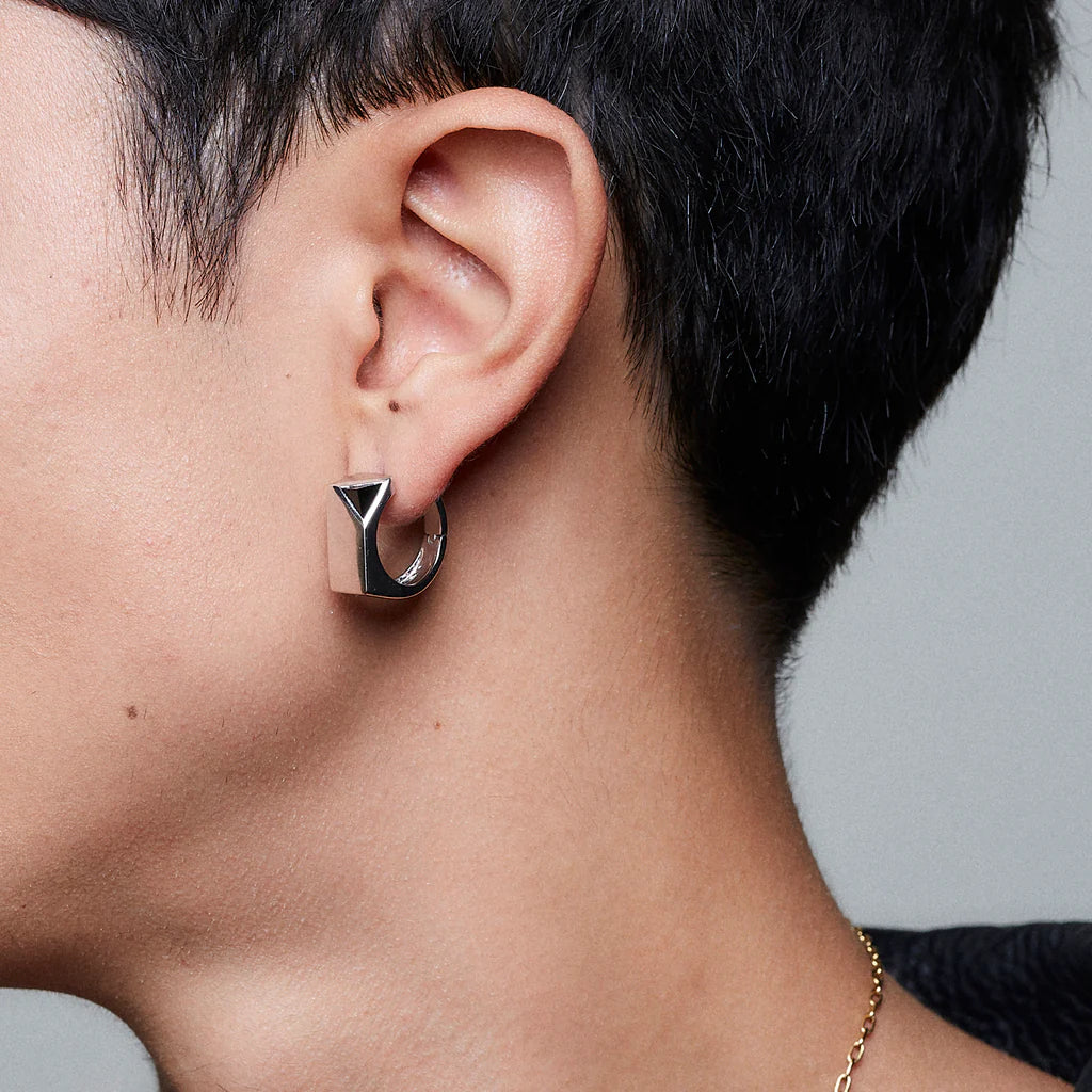 Jewel Beneath Signet Earrings | Sterling Silver & Black Onyx