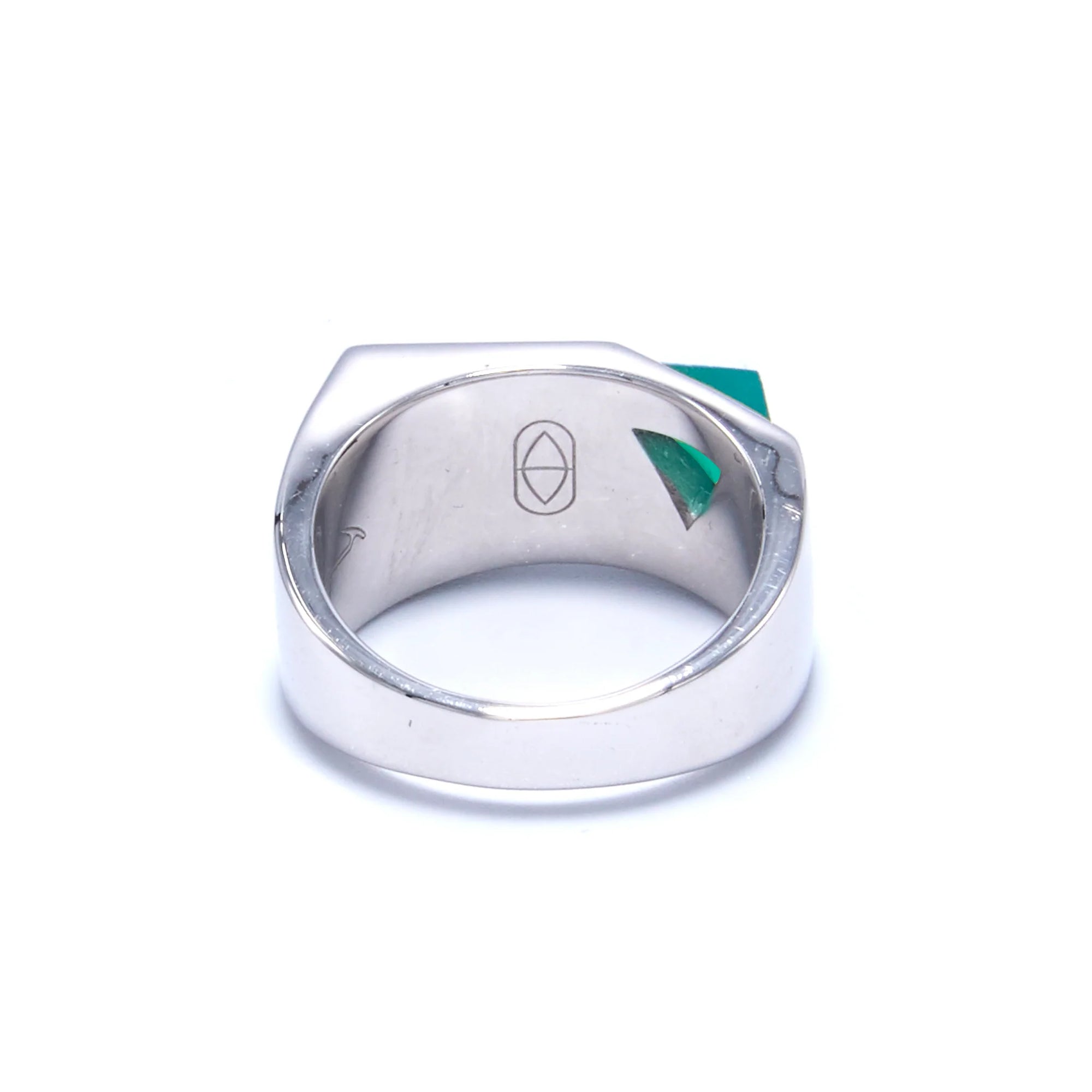 CAPSULE ELEVEN | 'Jewel Beneath' Signet Ring - Silver & Green Onyx