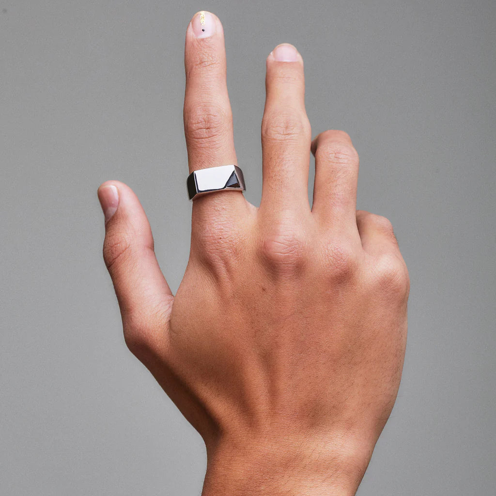 CAPSULE ELEVEN | 'Jewel Beneath' Signet Ring - Silver & Black Onyx