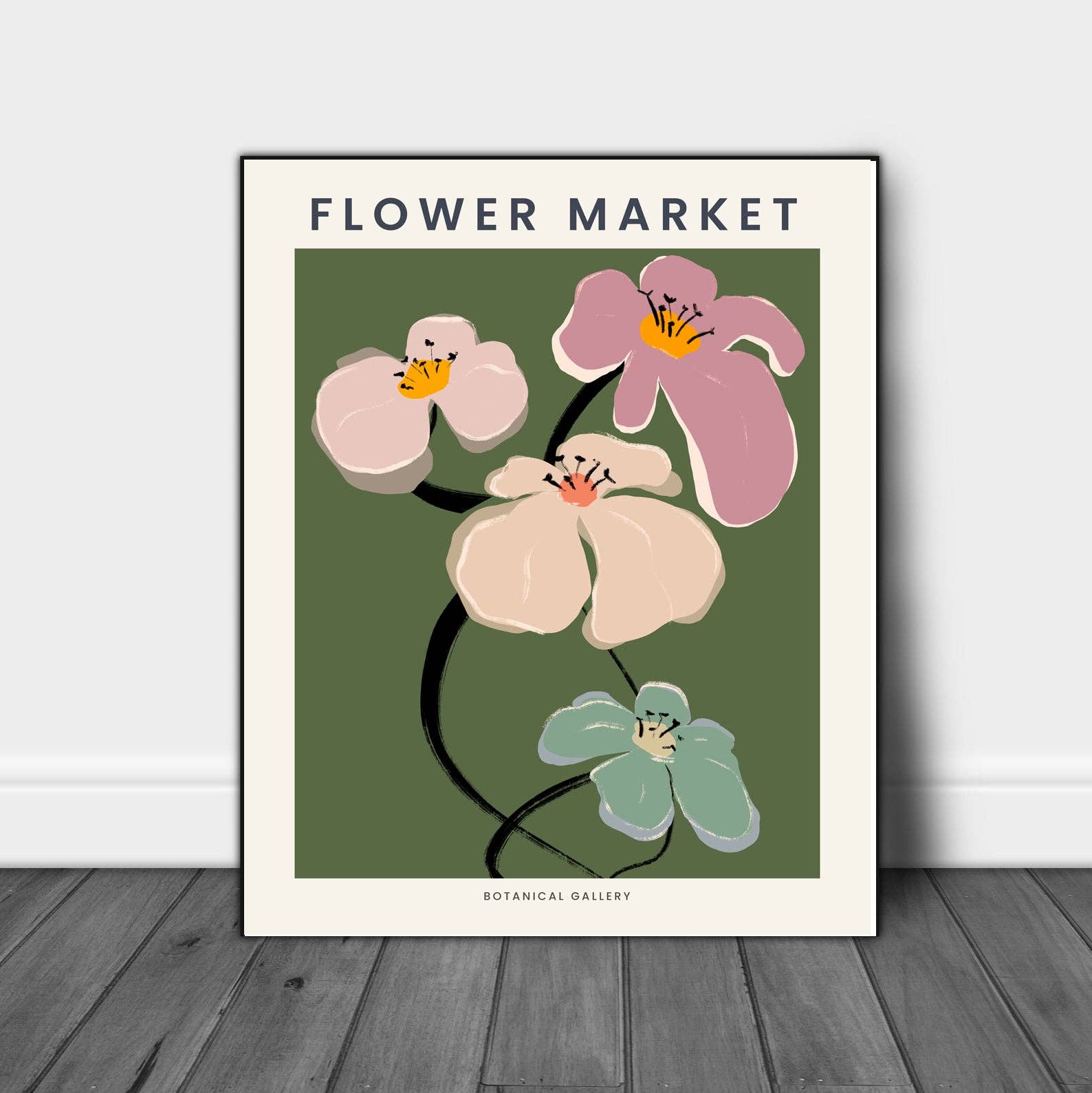 Flower Market Print | Green A2